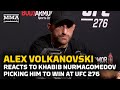 Alexander Volkanovski Reacts To Khabib Nurmagomedov Picking Him To Win At UFC 276