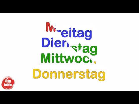 Das Wochentage Lied   Days of the week in German song for kids 1