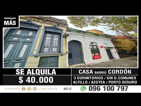 Video de YouTube - Casa Alquiler Cordón Montevideo iMas.uy MA *