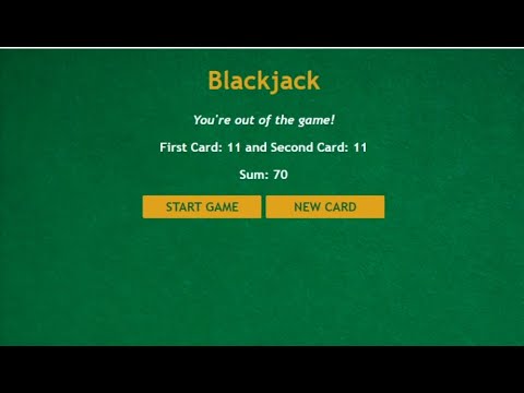 Speed Coding Html Css Javascript Black Jack Game