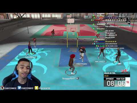 FlightReacts Plays His First NBA 2K21 Park Game & This Happened!