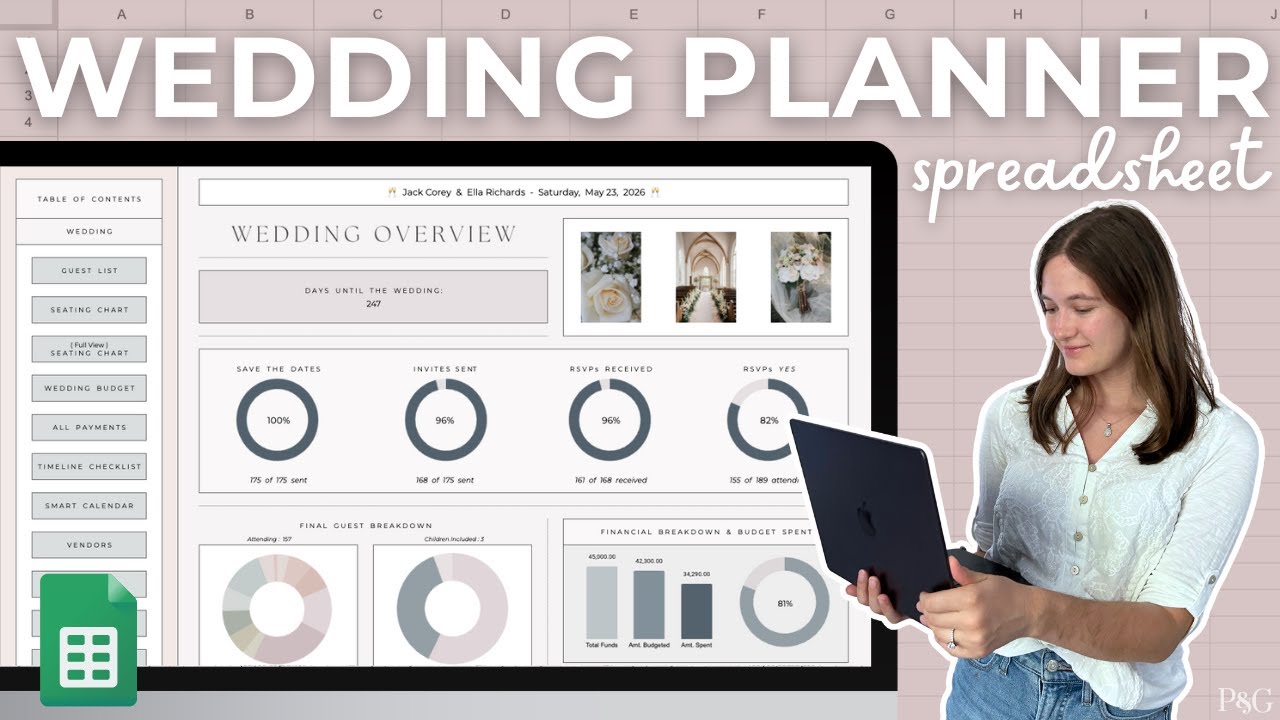 Wedding Planning Spreadsheet Template - Google Sheets Video Tutorial