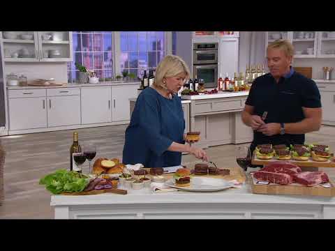 Martha Stewart (12) 6-oz Blended Beef Hamburgers on QVC