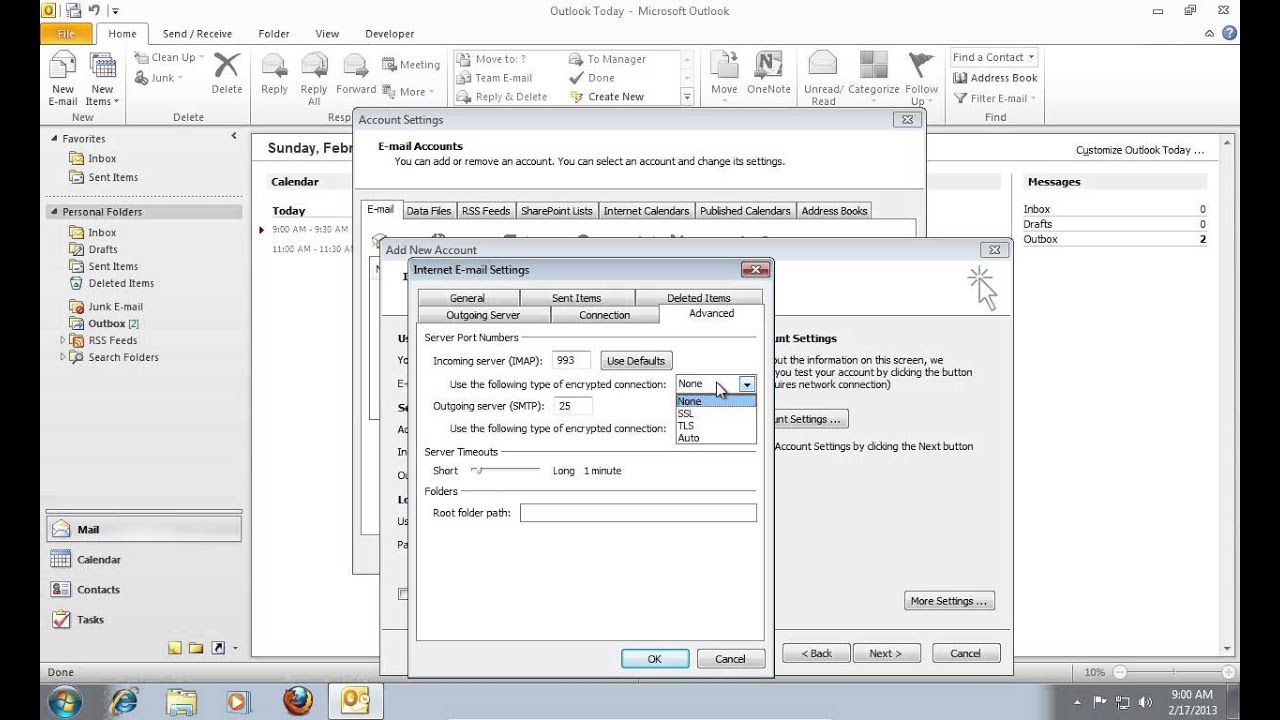 How to Set Up Outlook 2010 for Gmail