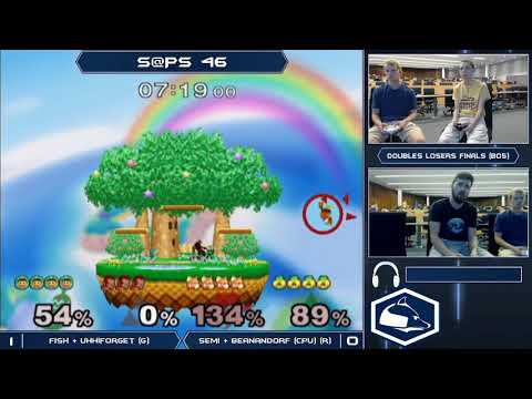 S@PS 46 Melee Doubles - Fish + Uhhiforget (Green) vs Semi + CPU (Red) - Losers Finals