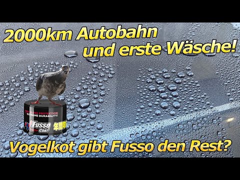 2 Wochen 2000km Soft99 Fusso Coat leidet unter Vogelkot? Update mit Wäsche Soft99 Creamy Shampoo