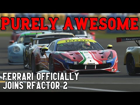 RELEASED!! Ferrari Joins rFactor 2 - 488 GTE Test at Le Mans