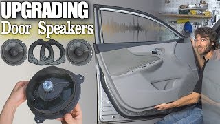 How To Install BETTER Door Speakers w/ NVX 6.5 Coaxial Speaker & Installing Aftermarket Adapter Ring