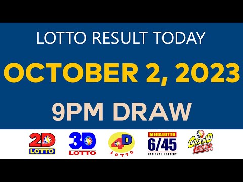 Lotto Result Today OCTOBER 2 2023 9pm Ez2 Swertres 2D 3D 4D 6/45 6/55 PCSO