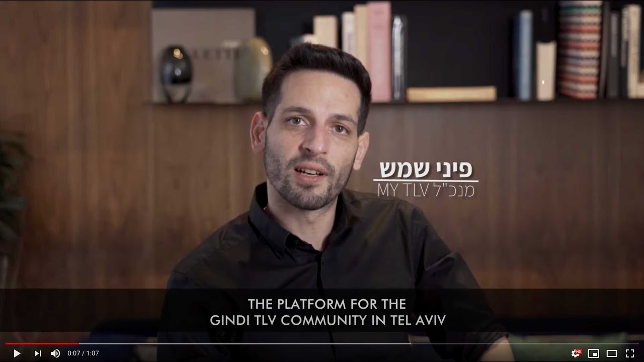 <p>Pini Shemesh (Co-Founder & CEO) presents myTLV app for GindiTLV project</p>