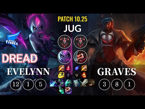 AF Dread Evelynn vs Graves Jungle - KR Patch 10.25