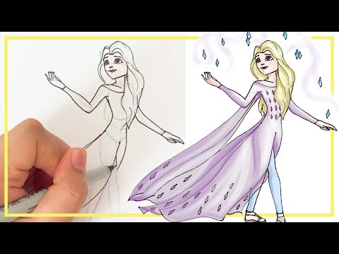 How To Draw Elsa from Frozen 2 [Easy]