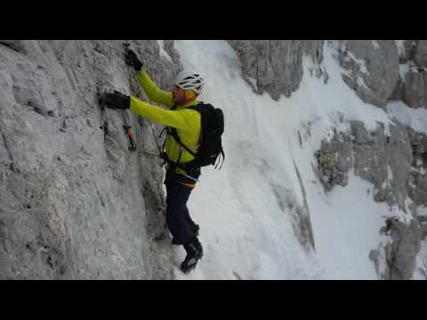 Jof di Montasio, Canale Fidennegg, invernale