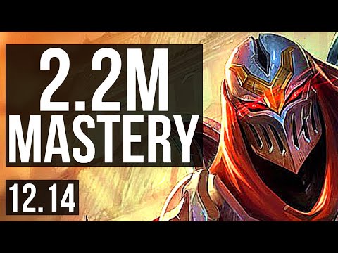 ZED vs TALIYAH (MID) | 14/1/1, 2.2M mastery, 700+ games, Legendary | KR Master | 12.14