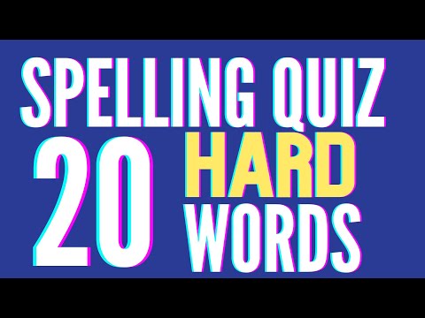 Spelling Quiz #6|  Spelling Game| Spelling Bee| 20 Hard Words