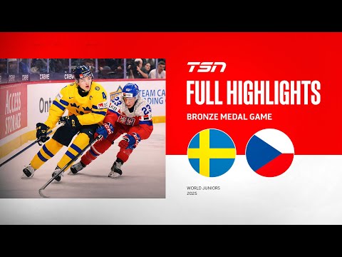 2025 World Junior Championship Bronze-Medal Game Highlights: Sweden vs. Czechia