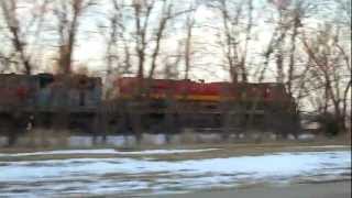 preview picture of video 'Kansas City Southern ES44AC 4709 and TFM SD70MAC 1659 - December 22, 2012'