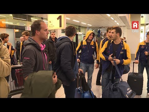 Jadran Carine Herceg Novi geland op Schiphol voor LEN Champions League-wedstrijd tegen AZC Alphen
