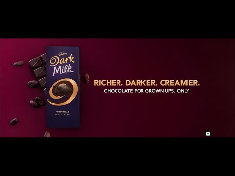 Cadbury Dark Milk. The Grown Up Chocolate.