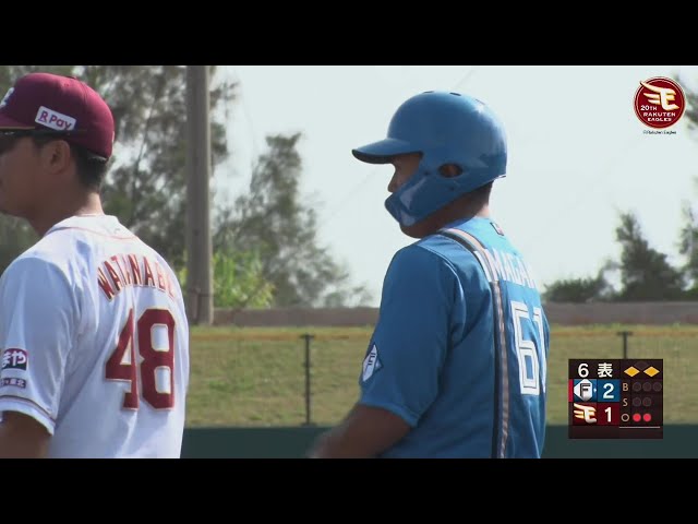 【練習試合】追加点!! ファイターズ・今川優馬 レフトへのタイムリーヒットを放つ!!  2024年2月18日 東北楽天ゴールデンイーグルス 対 北海道日本ハムファイターズ