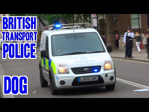 British Transport Police Dog Ford Transit urgently responding