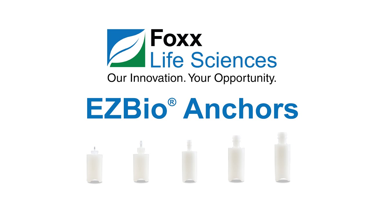 EZBio® Anchor, Dip Tube Sinker, Polyvinylidene Fluoride (PVDF), 1/4" Barb, Gamma Irradiated, 25/pk — video 1