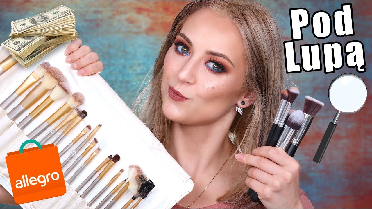Makijaż Najcześciej Kupowanymi Pędzlami na Allegro 🛒 Wyzwanie 🧐+ Test Nowości Eveline