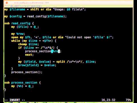 Beginner Perl Maven tutorial: 13.8 - Processing config file