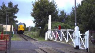preview picture of video '37003 departs Wymondham Abbey station to run round its train'
