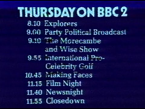 Wednesday 15th October 1975 - BBC2 - Making Faces - The Changeling - Newsnight - Angela Rippon