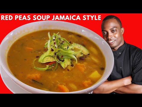 Red peas soup Jamaica Style vegan winter soup recipe Video!