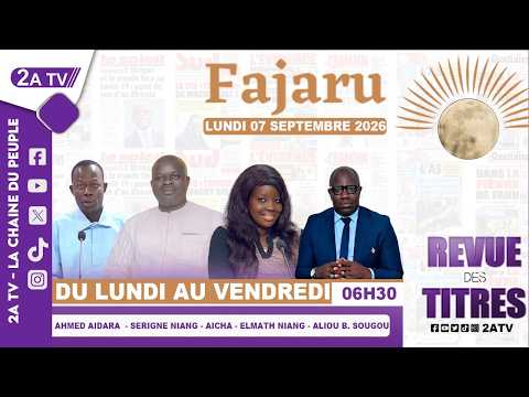 FAJARU du Lundi 07 Septembre 2026