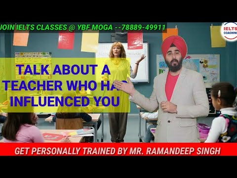Talk A Teacher Who Influenced You | Latest Cue Cards | Ramandeep Sir Sample Band 8.0