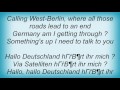 Falco - No Answer (hallo Deutschland) Lyrics