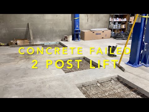 Concrete requirements for a 2 post lift.