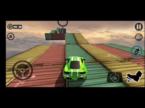 Impossible Stunt Car Tracks 3D: Green Car Driving Stunts Levels 11 & 12 Android GamePlay 2020