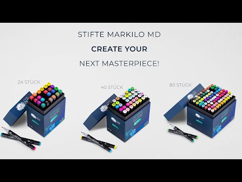 ARTINA Marker Stifte Set Markilo MD - Duomarker Highlighter Leuchtstifte
