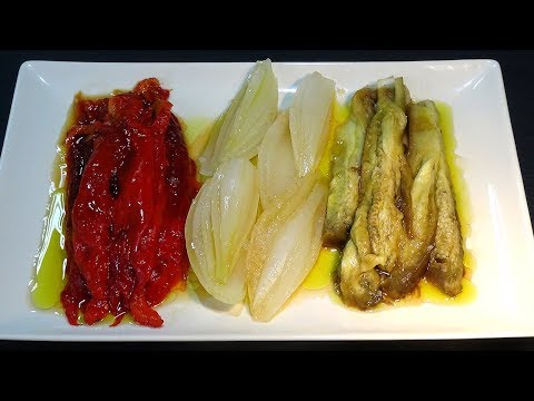 Receta Escalivada o ensalada de verduras al horno - Recetas de cocina. Loli Domínguez. Semana Santa.