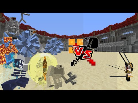 BLACK MEISTER - Various bosses vs Yoriichi 0 | Mob Battle | Minecraft Arena