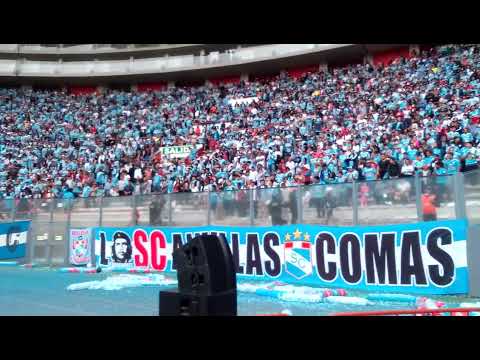 "La hinchada celeste alentando al final del partido." Barra: La Banda del Expreso • Club: Godoy Cruz