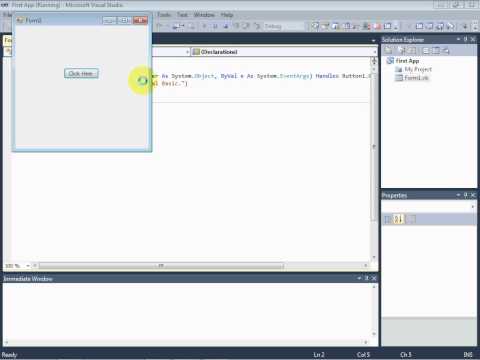 Vb Net Urdu Tutorial 2 First Application In Visual Basic