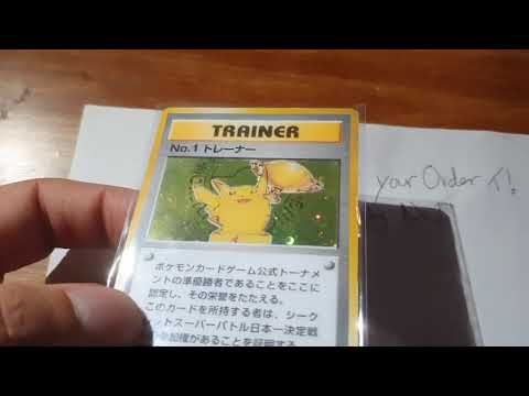 Thanks for your order T! Custom Made 1997 Pikachu Trophy Card   Most Expensive Pokemon Cards Ever!