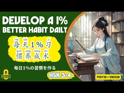 HSK 3 - 4 | Develop a 1% better habit daily | Chinese Listening Practice