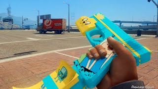 GTA 5 mod Pistol 9mm Finn&Jake - review and installation of the mod | 4K Video HD