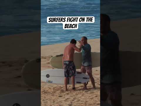Surfers fight on the beach #fight #viral #surfer #mma #streetfighter