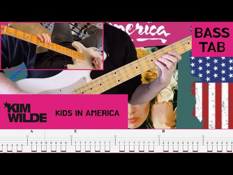 Kim Wilde - Kids in America - Bass Tab | Cover | Lesson | Tuition