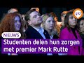 Studenten in Apeldoorn delen hun zorgen met premier Rutte