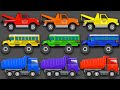 Mixing Colors Street Vehicles Construction Equipment Monster Trucks Learn Colours For Children