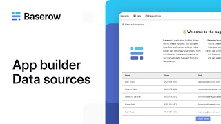 Create and use a data source in Baserow Application Builder