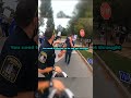 Protesters Try To Stop Biker In The Middle Of The Road 675kane